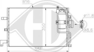 Diederichs DCC1362 - Конденсатор, кондиціонер autocars.com.ua