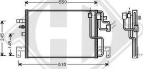 Diederichs DCC1367 - Конденсатор, кондиціонер autocars.com.ua