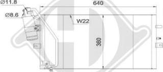 Diederichs DCC1368 - Конденсатор, кондиціонер autocars.com.ua