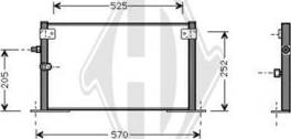 Diederichs DCC1411 - Конденсатор, кондиціонер autocars.com.ua