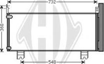 Diederichs DCC1421 - Конденсатор, кондиціонер autocars.com.ua