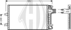 Diederichs DCC1426 - Конденсатор, кондиціонер autocars.com.ua
