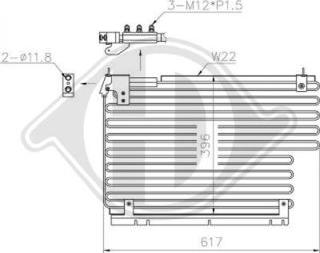 Diederichs DCC1451 - Конденсатор, кондиціонер autocars.com.ua