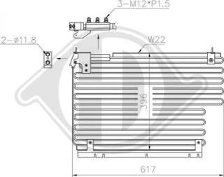 Diederichs DCC1452 - Конденсатор, кондиціонер autocars.com.ua