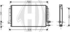 Diederichs DCC1472 - Конденсатор, кондиціонер autocars.com.ua