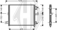 Diederichs DCC1514 - Конденсатор кондиционера autodnr.net