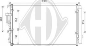 Diederichs DCC1522 - Конденсатор, кондиціонер autocars.com.ua