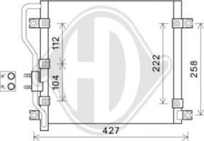 Diederichs DCC1523 - Конденсатор, кондиціонер autocars.com.ua