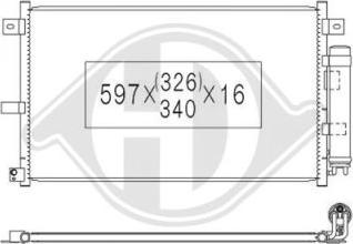 Diederichs DCC1674 - Конденсатор, кондиціонер autocars.com.ua