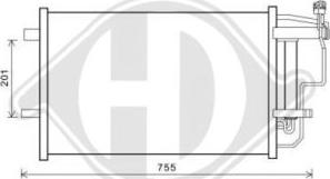 Diederichs DCC1676 - Конденсатор, кондиціонер autocars.com.ua