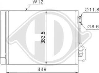 Diederichs DCC1686 - Конденсатор, кондиціонер autocars.com.ua