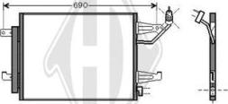 Diederichs DCC1705 - Конденсатор, кондиціонер autocars.com.ua