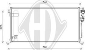 Diederichs DCC1712 - Конденсатор, кондиціонер autocars.com.ua