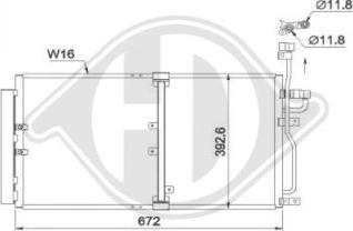 Diederichs DCC1731 - Конденсатор, кондиціонер autocars.com.ua