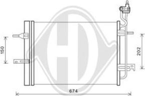 Diederichs DCC1742 - Конденсатор, кондиціонер autocars.com.ua