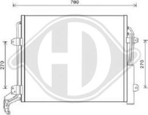 Diederichs DCC1862 - Конденсатор, кондиціонер autocars.com.ua