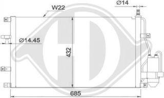 Diederichs DCC1874 - Конденсатор, кондиціонер autocars.com.ua