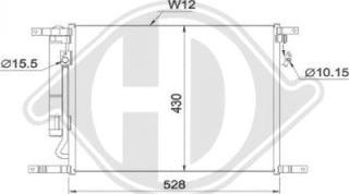 Diederichs DCC1885 - Конденсатор, кондиціонер autocars.com.ua