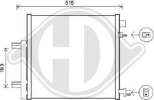 Diederichs DCC1886 - Конденсатор, кондиціонер autocars.com.ua