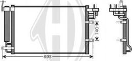 Diederichs DCC1932 - Конденсатор, кондиціонер autocars.com.ua