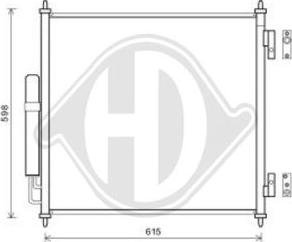 Diederichs DCC1954 - Конденсатор, кондиціонер autocars.com.ua