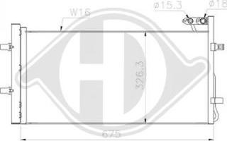 Diederichs DCC1971 - Конденсатор, кондиціонер autocars.com.ua