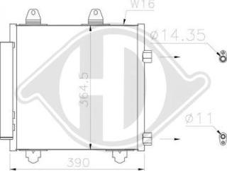 Diederichs DCC1992 - Конденсатор, кондиціонер autocars.com.ua