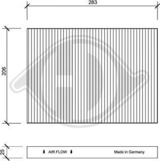 Diederichs DCI0005 - Фильтр воздуха в салоне autodnr.net