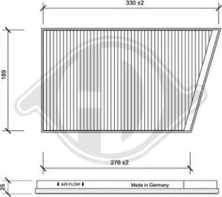 Diederichs DCI0075 - Фильтр воздуха в салоне autodnr.net