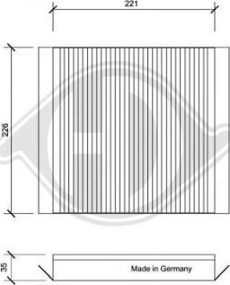 Diederichs DCI0076 - Фильтр воздуха в салоне autodnr.net