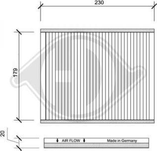 Diederichs DCI0090 - Фильтр воздуха в салоне autodnr.net