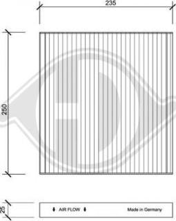 Diederichs DCI0148 - Фильтр воздуха в салоне autodnr.net