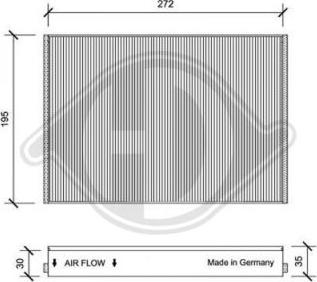 Diederichs DCI0154 - Фильтр воздуха в салоне autodnr.net