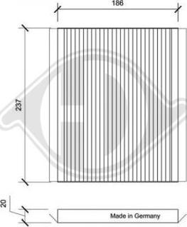 Diederichs DCI0171 - Фильтр воздуха в салоне autodnr.net