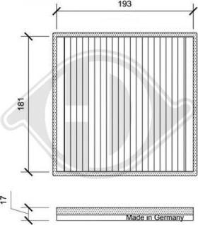 Diederichs DCI0175 - Фильтр воздуха в салоне autodnr.net