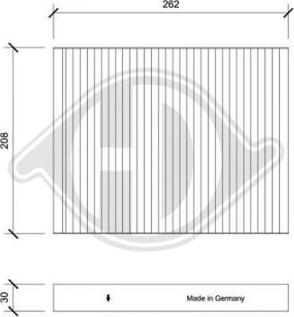 Diederichs DCI0221 - Фильтр воздуха в салоне autodnr.net