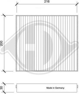 Diederichs DCI0230 - Фильтр воздуха в салоне autodnr.net