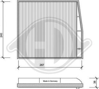 Diederichs DCI1078 - Фильтр воздуха в салоне autodnr.net