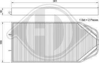 Diederichs DCI1080S - Фильтр воздуха в салоне autodnr.net