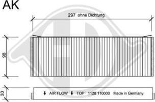 Diederichs DCI1120S - Фильтр воздуха в салоне autodnr.net