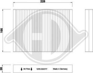 Diederichs DCI1278S - Фільтр, повітря у внутрішній простір autocars.com.ua