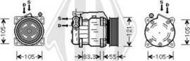 Diederichs DCK1007 - Компресор, кондиціонер autocars.com.ua