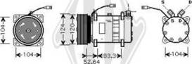 Diederichs DCK1008 - Компресор, кондиціонер autocars.com.ua