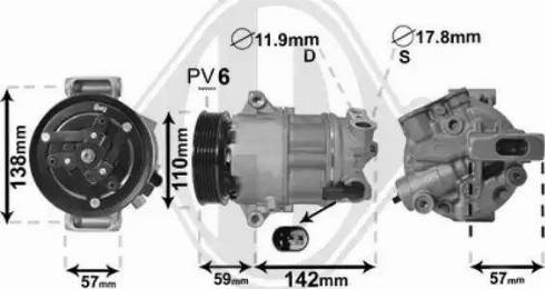 Diederichs DCK1016 - Компресор, кондиціонер autocars.com.ua