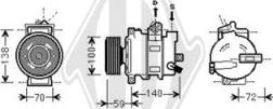 Diederichs DCK1072 - Компресор, кондиціонер autocars.com.ua