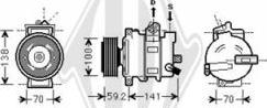 Diederichs DCK1073 - Компресор, кондиціонер autocars.com.ua