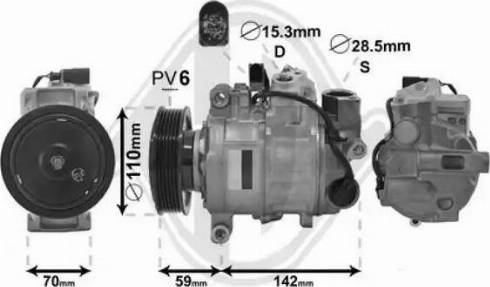 Diederichs DCK1080 - Компресор, кондиціонер autocars.com.ua