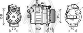 Diederichs DCK1127 - Компресор, кондиціонер autocars.com.ua