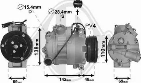 Diederichs DCK1129 - Компресор, кондиціонер autocars.com.ua