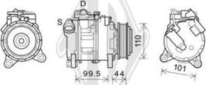 Diederichs DCK1133 - Компресор, кондиціонер autocars.com.ua